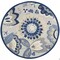 Homeroots 5 ft. Round Blue & Gray Indoor & Outdoor Area Rug 385108 - alternate 1
